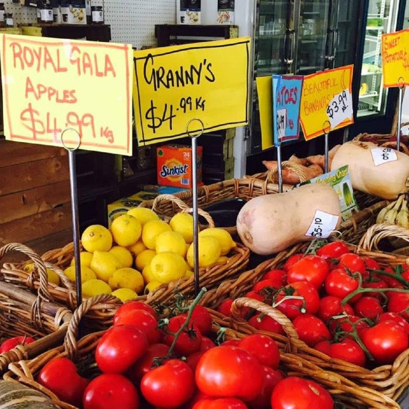 Daily fresh produce at the Spalding General Store