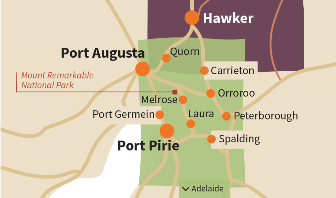 Southern Flinders Ranges Region Map