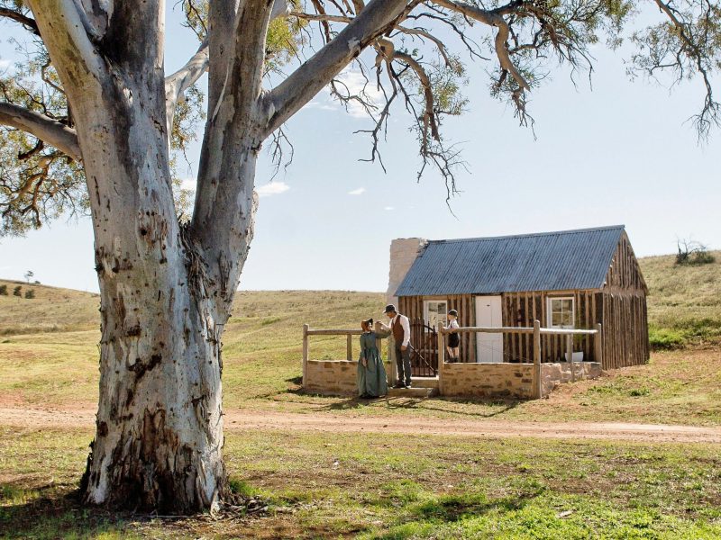 Restored pioneer cottage on Flinders Ranges sheep station, outback South Australia