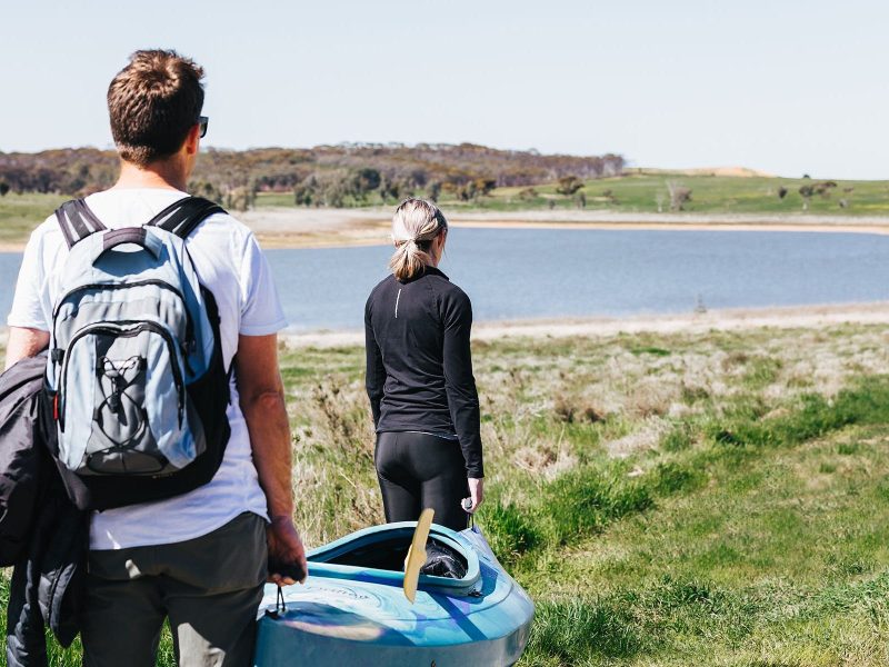 Kayaking is available at Bundaleer Reservoir Reserve