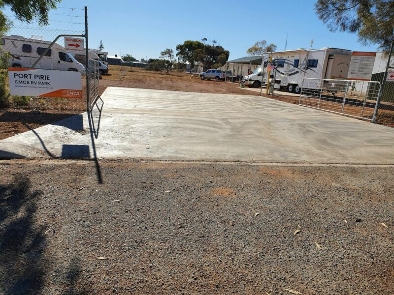 Entrance to RV park from carpark