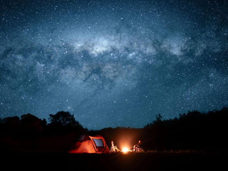 Camping under the stars.