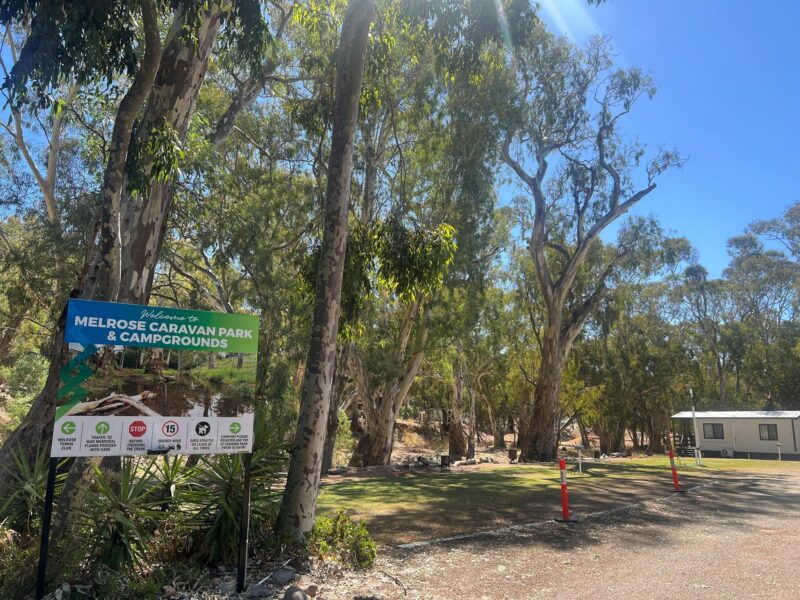 Melrose Caravan park front entry