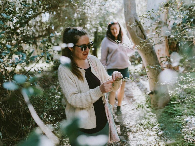 woman foraging