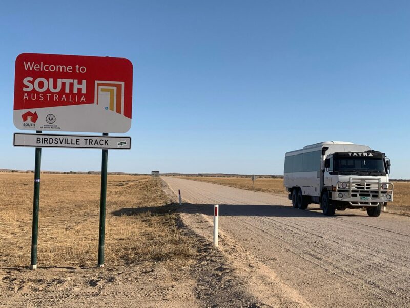 6WD coach driving on the dirt Birdsville Track