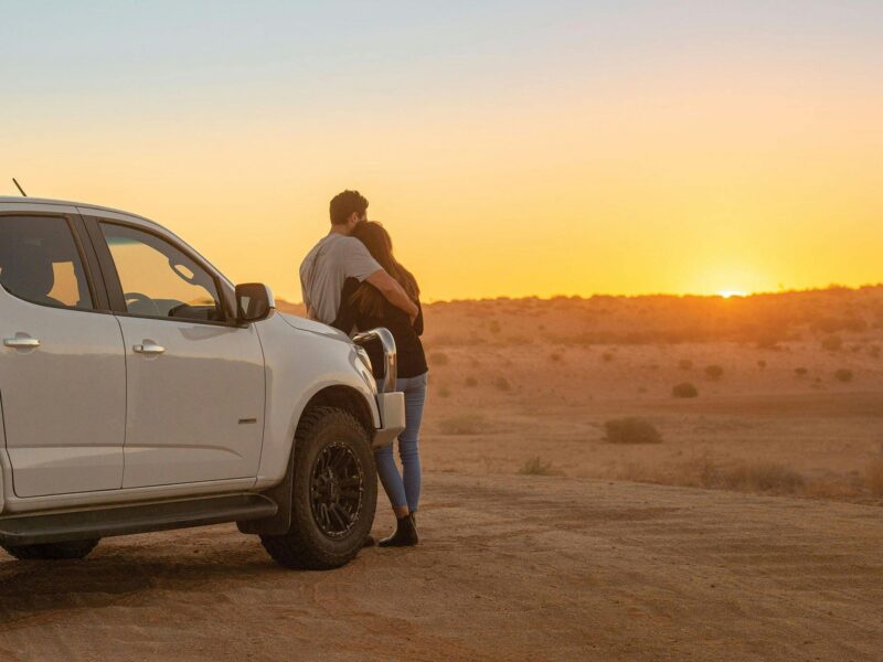 Sunset on the Strzelecki Track