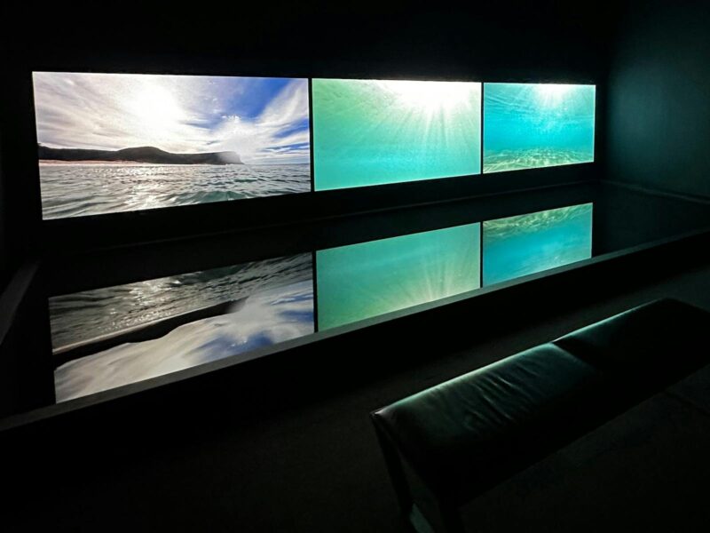 Mic Gruchy, Coast(still), 2023,synchronised three-channel video, colour and soundscape by TimGruchy,