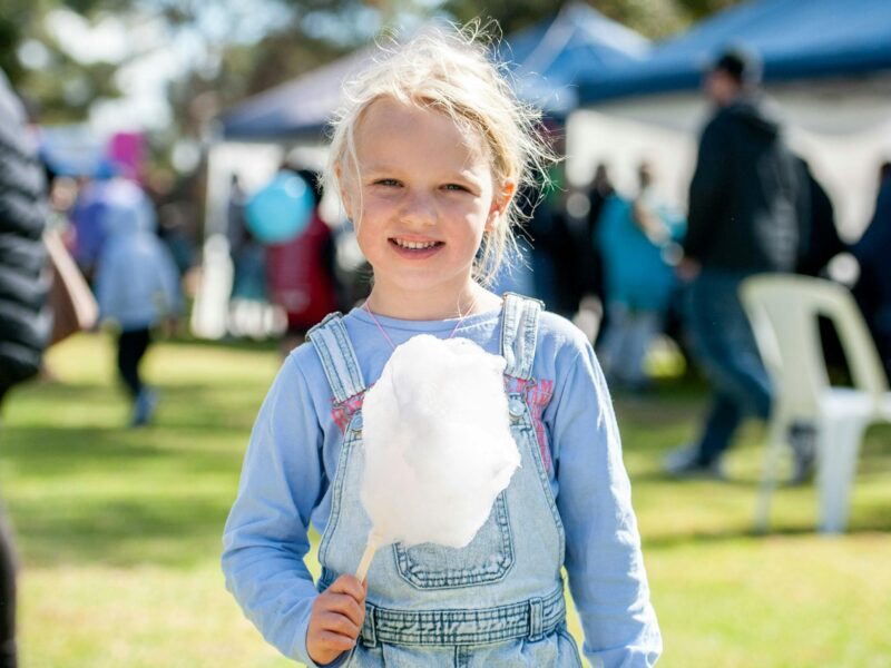 Child eating fairy Floss