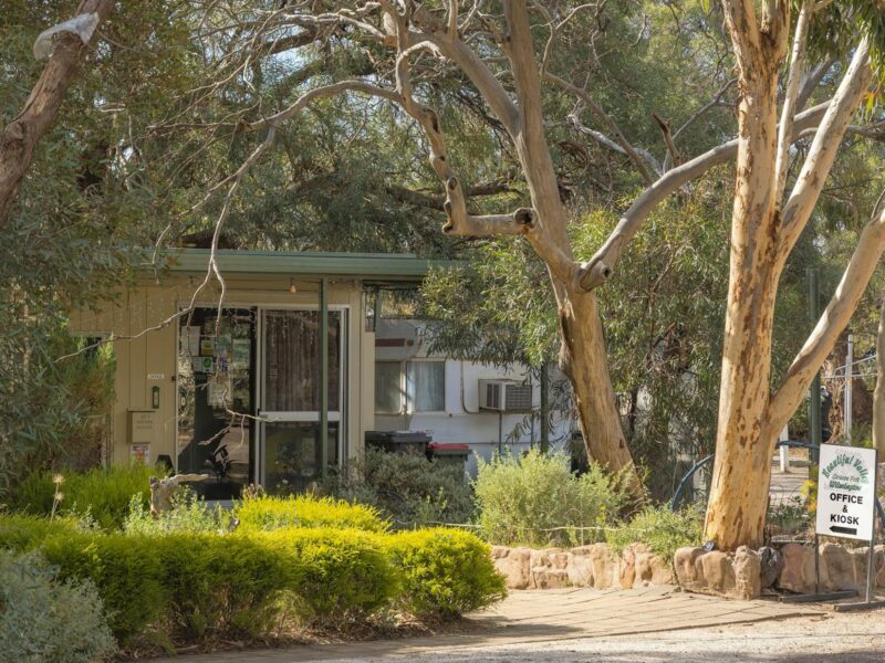 Caravan park office 8 AM to 6 PM