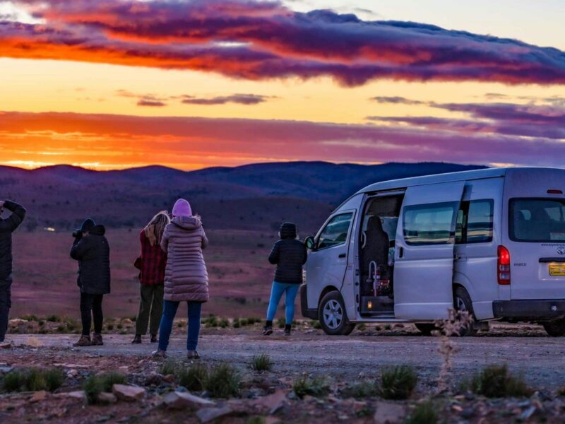 Capturing the sunset in the Flinders Ranges with Adventure Art Photography.