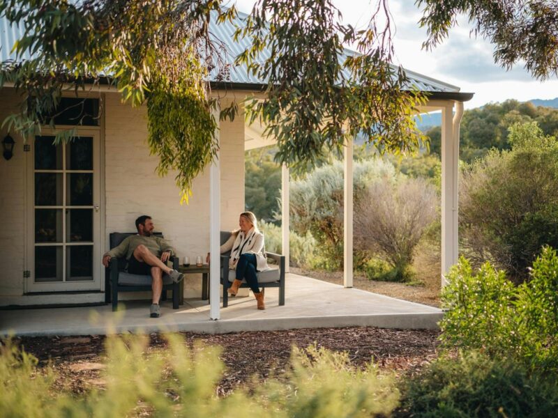 Arkaba Homestead guests on the verandah